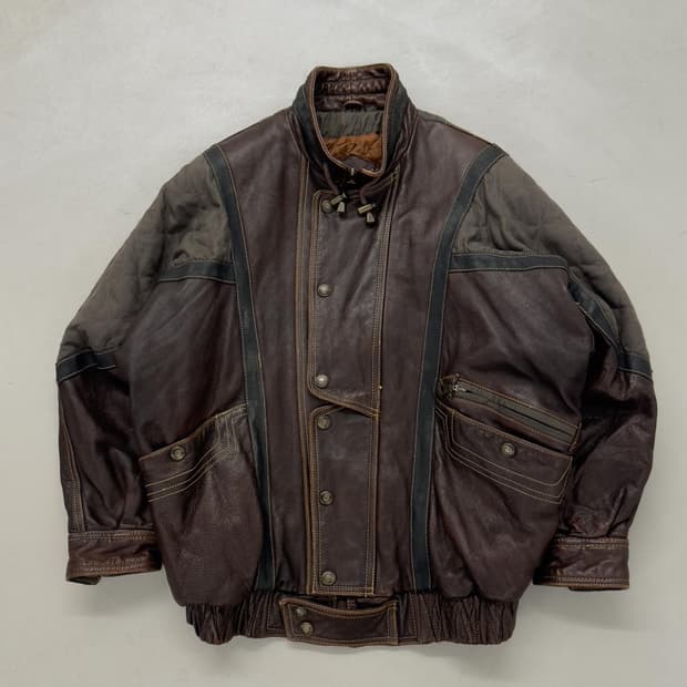 VIA NUOVA PELLE 레더 블루종