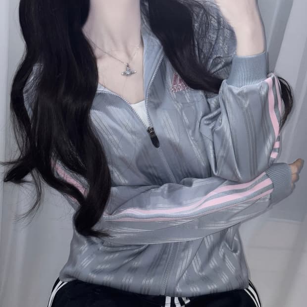 🐰아디다스 그레이 러블리분홍 트랙탑 져지🪽💗