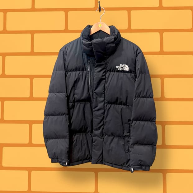 The North Face 블랙 패디드 자켓 (M)