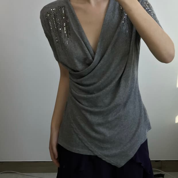 빈티지 드레이프 티셔츠