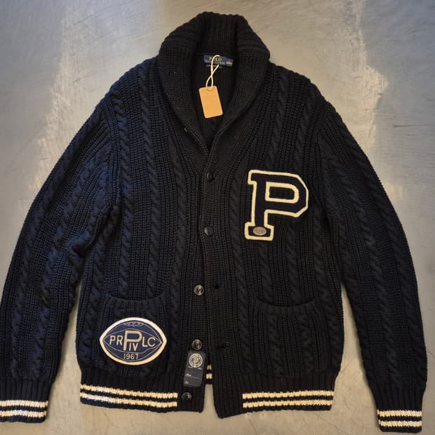 폴로랄프로렌 레터맨 숄카라 가디건