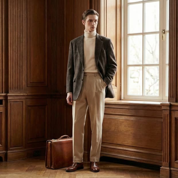 닥스(DAKS) 알파카 30% 혼방 빈티지 체크 블레이저 자켓 100