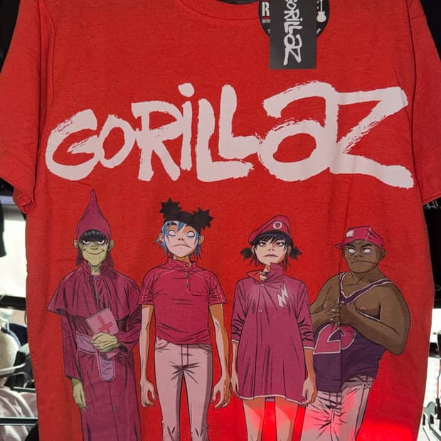 고릴라즈 락밴드 티셔츠 gorillaz t shirt