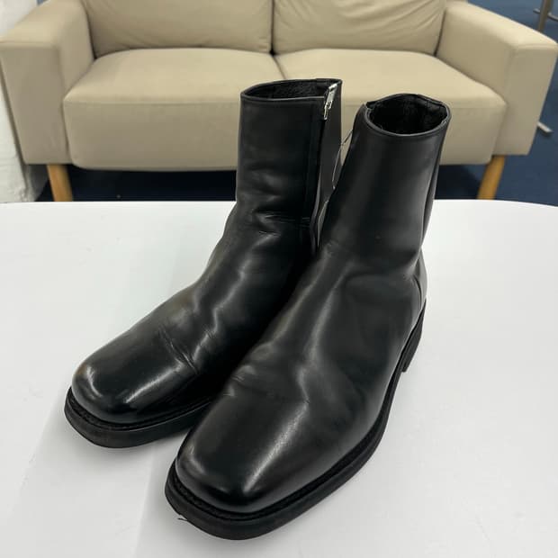 조셉트 블랙 가죽 앵클 부츠 270mm
