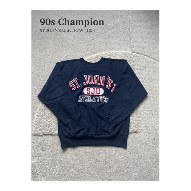 90s 빈티지 챔피온 스웻셔츠 ST.JOHN’S Univ. (105)