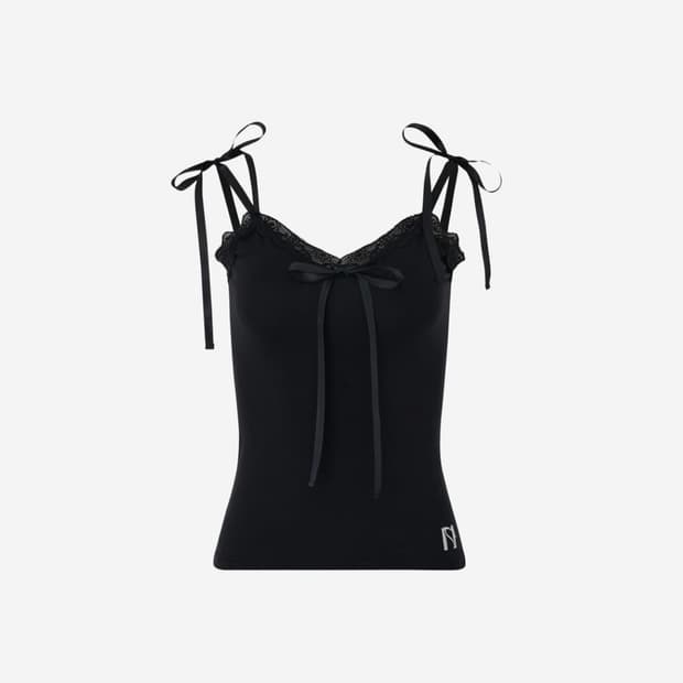 Ribbon lace sleeveless Top