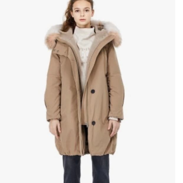 지컷 믹스사가퍼 구스다운 야상패딩 66 캠핑룩 원가 80