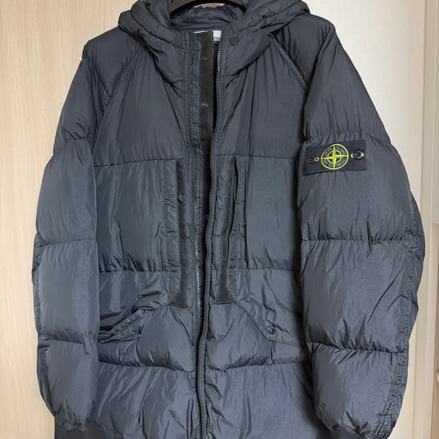 스톤아일랜드 크링클랩스 후드패딩 23fw XXL