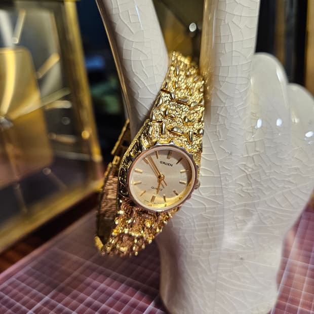 빈티지 gruen 여성용 너겟 금장 시계 쿼츠 판매합니다