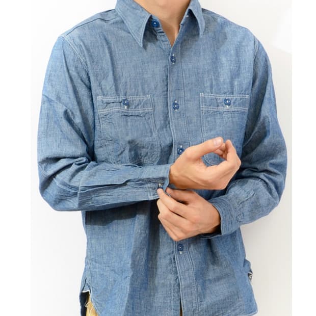 버즈릭슨 샴브레이 워크 셔츠 BR25996 : M (새상품)