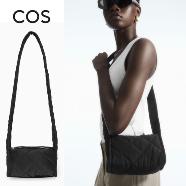 코스 COS 다이아몬드 퀼티드 미니 크로스바디백