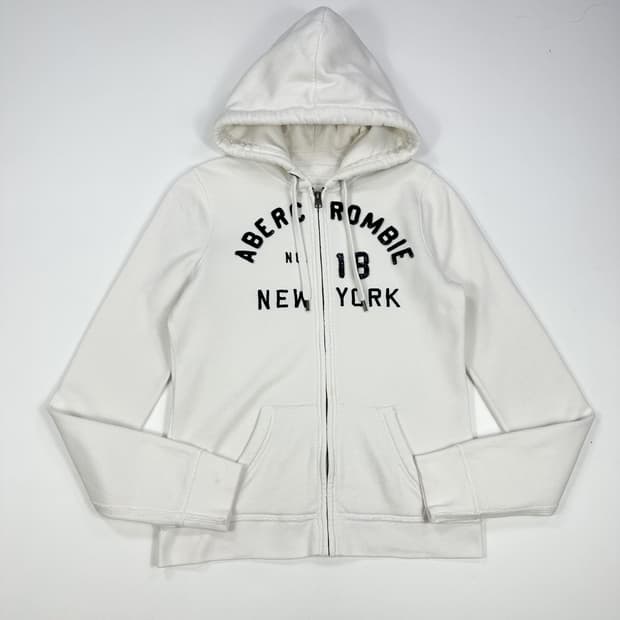 아베크롬비 og 여성 y2k 슬림핏 후드집업 화이트 여성S