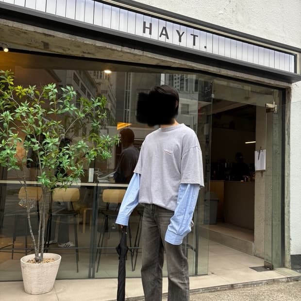 (여름할인+수수료X) 발렌시아가 폴리티컬 켐페인 레이어드 티셔츠 그레이