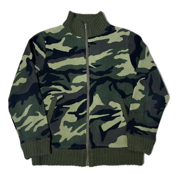 카모 후리스 집업