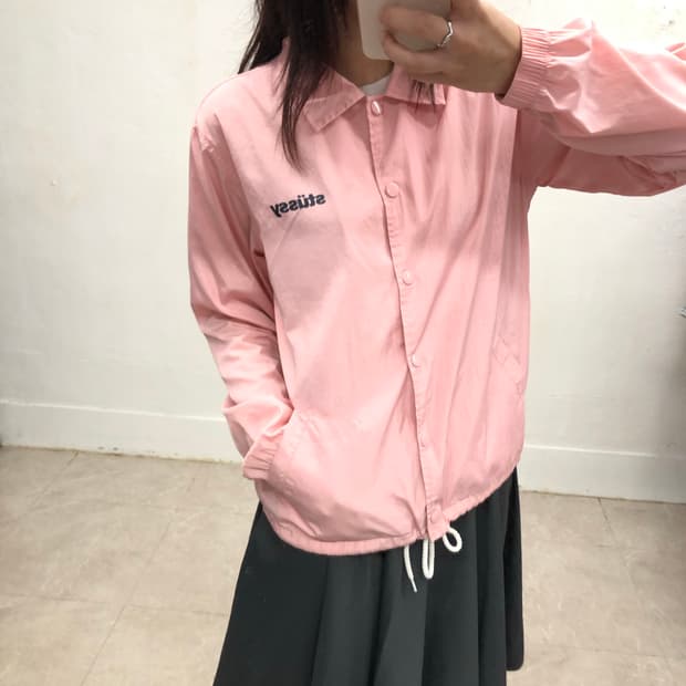 스투시 크롭 코치 자켓