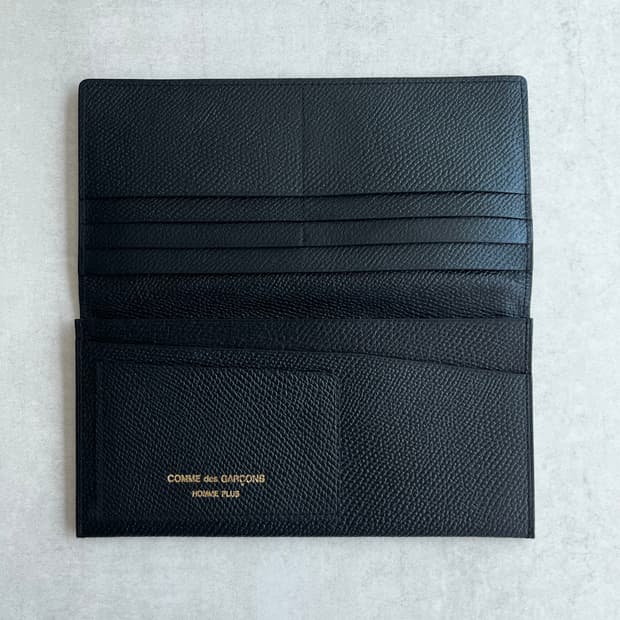 꼼데가르송 옴므 로고 레더 장지갑