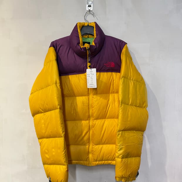 노스페이스 눕시 옐로우 패딩