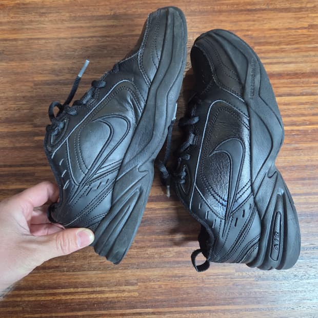 나이키 에어 모나코 가죽 블랙 250