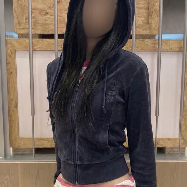 y2k 희귀템 아디다스 테리 후드집업