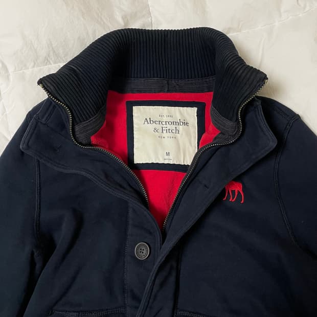 Abercrombie 아베크롬비 하이넥 버튼 집업