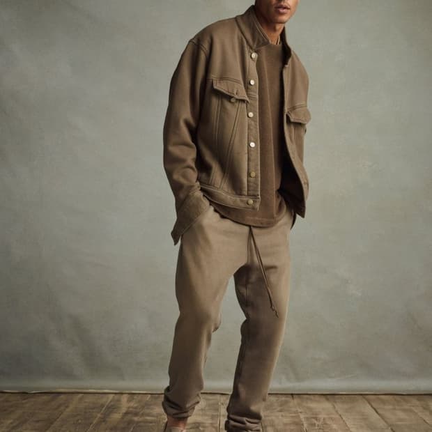 fear of god french terry trucker mocha