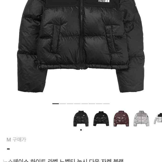 (W) 노스페이스 화이트 라벨 노벨티 눕시 다운 자켓 블랙