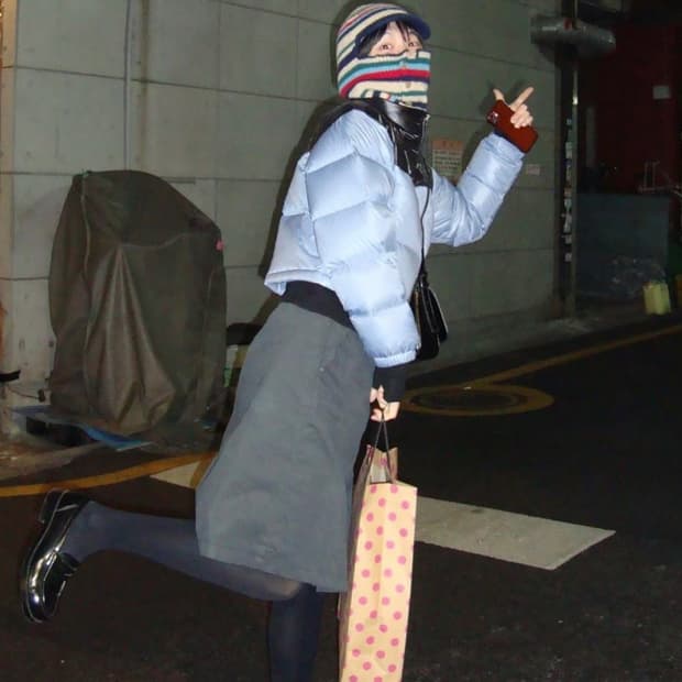 노스페이스 눕시 숏패딩 블루