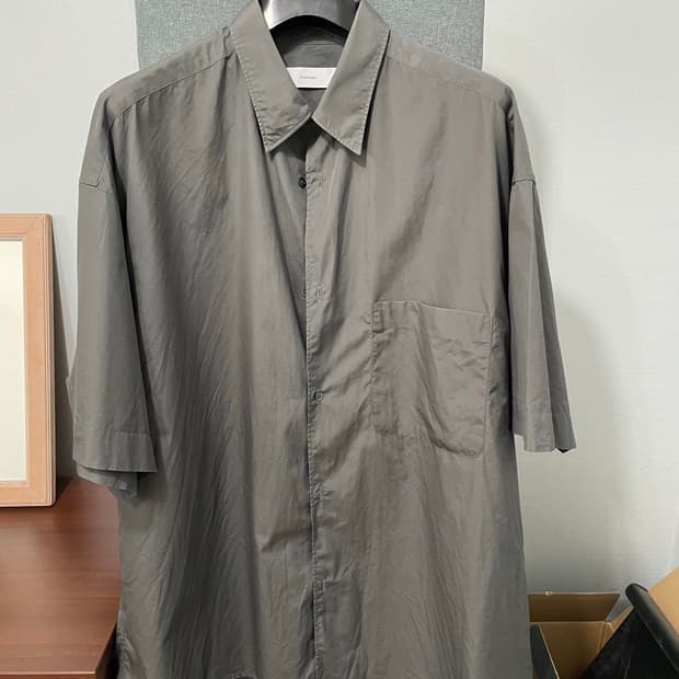 그라프페이퍼 반팔 셔츠 F 그레이