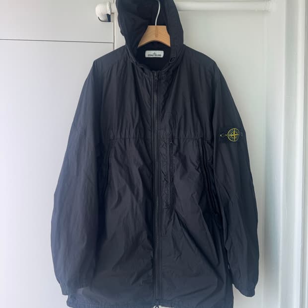 Stone Island Black Long Jacket