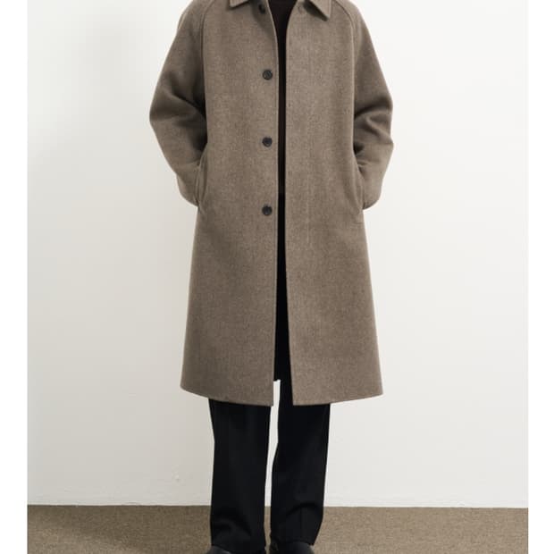 타임옴므 24FW 캐시미어 발마칸 코트 / 토프그레이 / 100