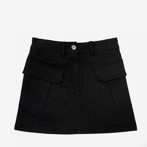 이은)Hidden Cotton Cargo Skirt