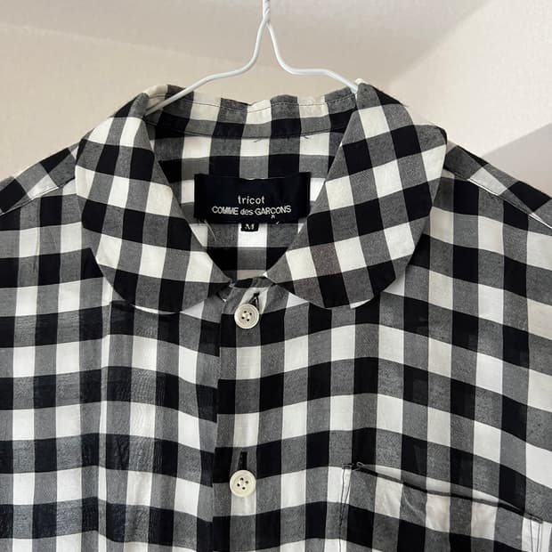 comme des garcons tricot 체크 셔츠