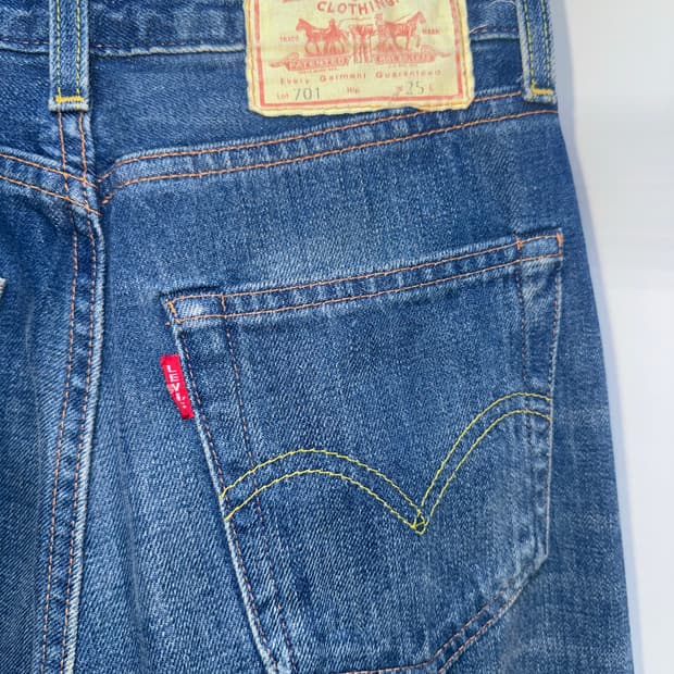 Lvc 701 인디고 워싱데미지 리바이스진