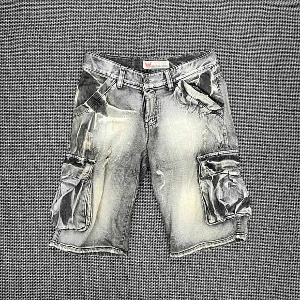 빈티지 워싱 그레이 데님 팬츠