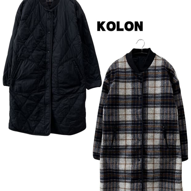 코오롱 리버시블 누빔 패딩 자켓