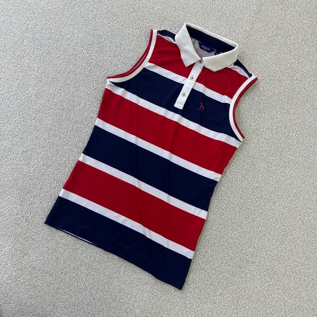 85 헤지스 골프 카라 나시 티셔츠 0320D