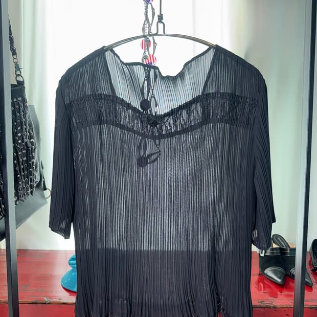 Pleated Lace Blouse