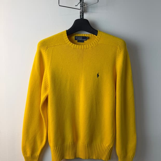 90s 폴로 랄프로렌 옐로우 코튼 니트 