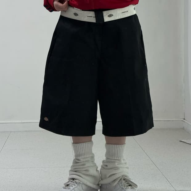 디키즈 루즈핏 블랙 버뮤다 팬츠