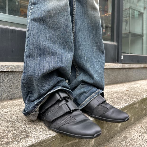 00s 블랙 구찌 벨크로 스트랩 스포츠 스니커