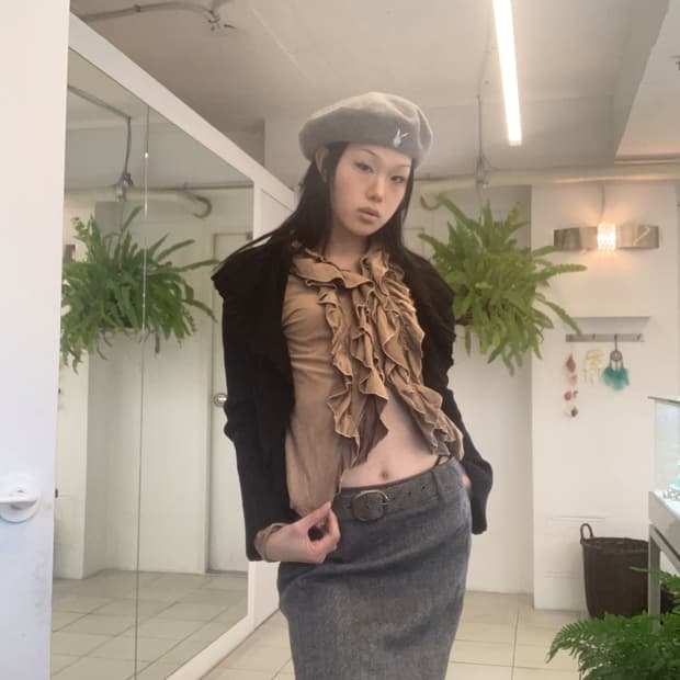 KUMIKYOKU midi skirt