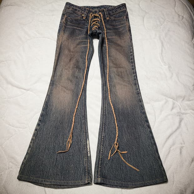 IF SIX WAS NINE Lace Up Flare Denim PT1