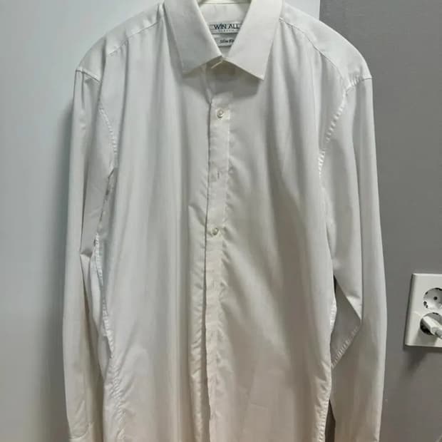 화이트 슬림 드레스셔츠 95