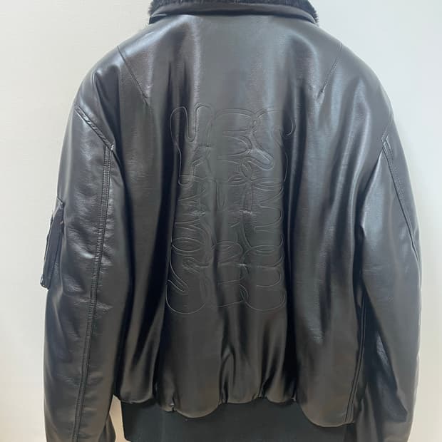 YESEYESEE 알파인더스트리 B-15 봄버 가죽 자켓 S