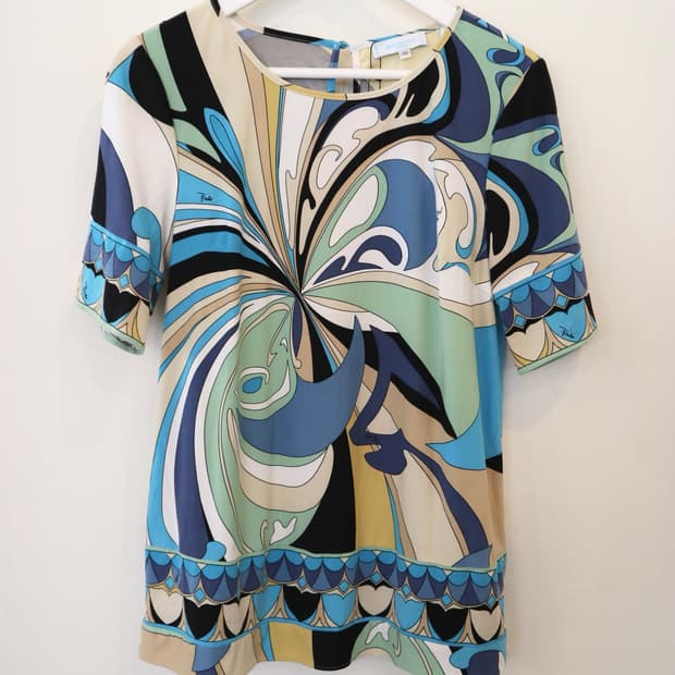 Emilio Pucci 에밀리오 푸치 시그니처 실크 탑