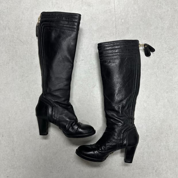 끌로에 레더 롱부츠