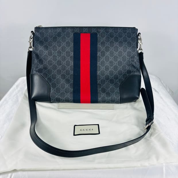 (새상품급)구찌 GG 수프림 메신저 크로스백 474139