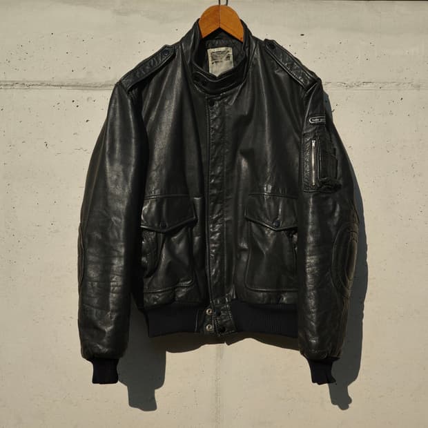 70‘s Hein Gerick 플라이트 타입 모터사이클 레더 자켓