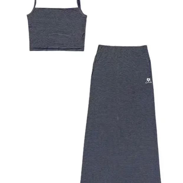 플리즈노팔로우 Y2k Betty stripes skirt set up