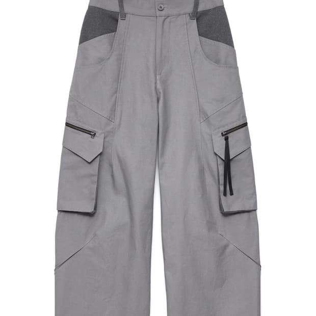 Darted Cargo Pants Wolf Grey